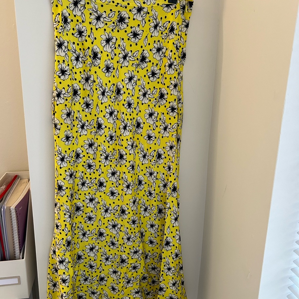 Floral Yellow Slip Maxi Skirt
